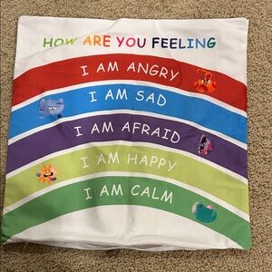 Colorful Emotion Chart Pillow Cover